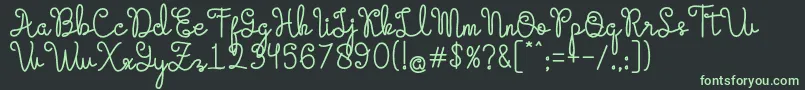 Шрифт Evangetta Bold – зелёные шрифты на чёрном фоне