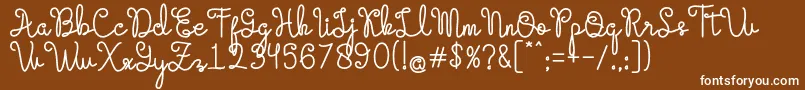 Шрифт Evangetta Bold – белые шрифты на коричневом фоне