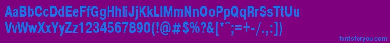 HelvdlBold70b Font – Blue Fonts on Purple Background