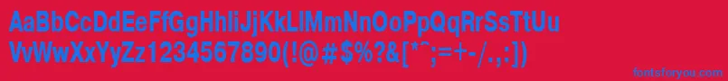 HelvdlBold70b Font – Blue Fonts on Red Background