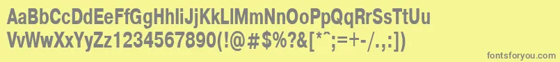 HelvdlBold70b Font – Gray Fonts on Yellow Background