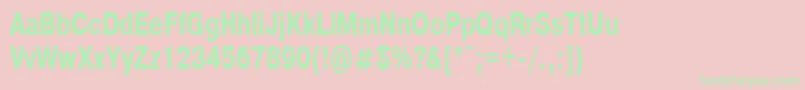 HelvdlBold70b Font – Green Fonts on Pink Background