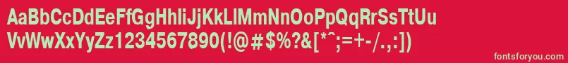 HelvdlBold70b Font – Green Fonts on Red Background