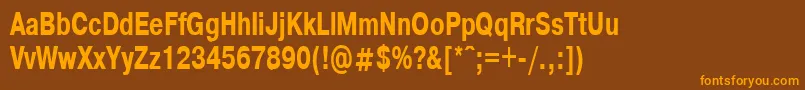 HelvdlBold70b Font – Orange Fonts on Brown Background