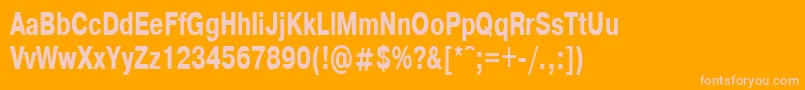 HelvdlBold70b Font – Pink Fonts on Orange Background