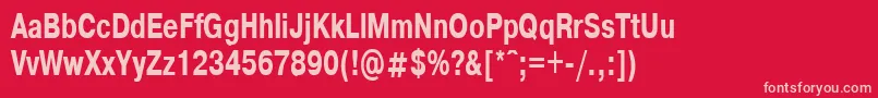 HelvdlBold70b Font – Pink Fonts on Red Background