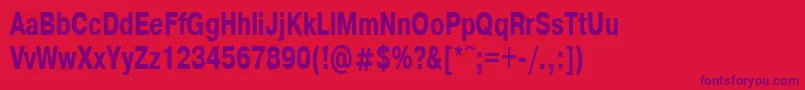 HelvdlBold70b Font – Purple Fonts on Red Background