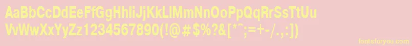 HelvdlBold70b Font – Yellow Fonts on Pink Background