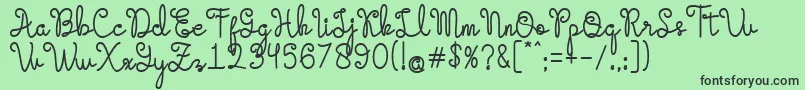 Evangetta Bold Font – Black Fonts on Green Background