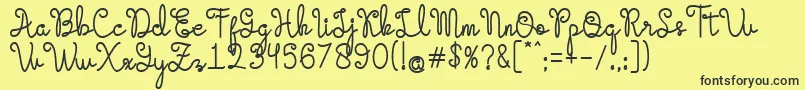 Evangetta Bold Font – Black Fonts on Yellow Background
