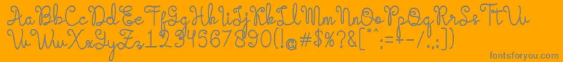 Evangetta Bold Font – Gray Fonts on Orange Background