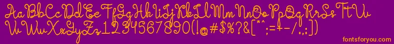 Evangetta Bold Font – Orange Fonts on Purple Background