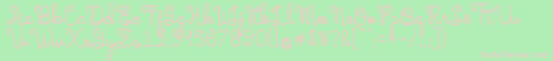 More about Evangetta Bold Font Evangetta Bold Font – Pink Fonts on Green Background