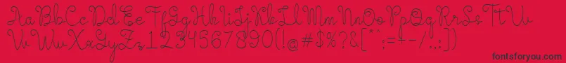 Evangetta Etra Light Font – Black Fonts on Red Background