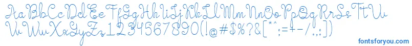 Evangetta Etra Light Font – Blue Fonts on White Background