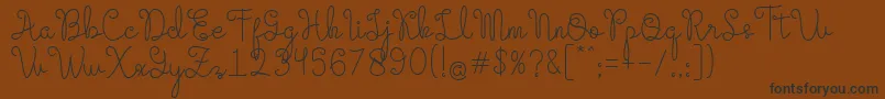 Evangetta Light Font – Black Fonts on Brown Background