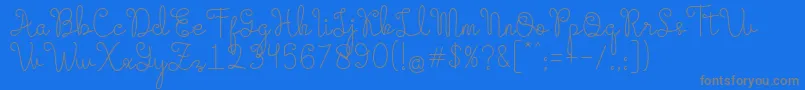 Evangetta Light Font – Gray Fonts on Blue Background