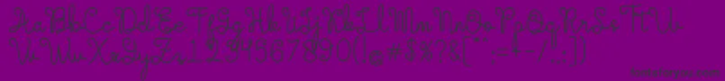 Шрифт Evangetta Regular – чёрные шрифты на фиолетовом фоне