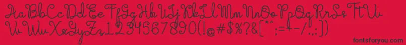 Evangetta Regular Font – Black Fonts on Red Background