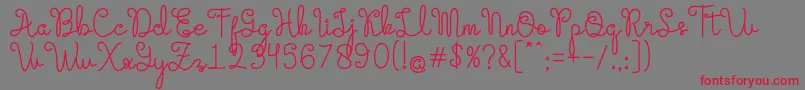 Evangetta Regular Font – Red Fonts on Gray Background
