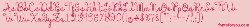 Evangetta Regular Font – Red Fonts on Pink Background
