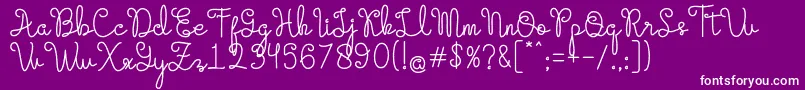 Evangetta Regular Font – White Fonts on Purple Background