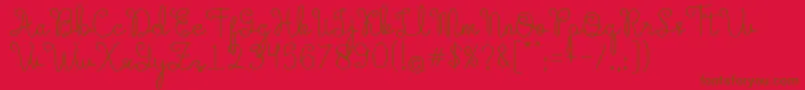 Evangetta Regular Font – Brown Fonts on Red Background