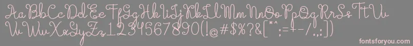 Evangetta Regular Font – Pink Fonts on Gray Background