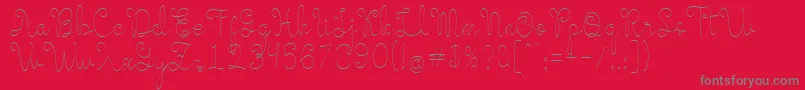 Evangetta Thin Font – Gray Fonts on Red Background