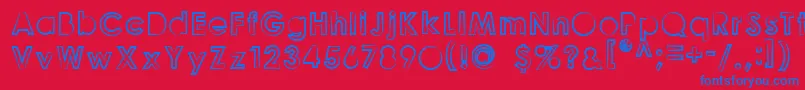 GoonberryLight2 Font – Blue Fonts on Red Background