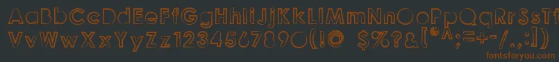 Шрифт GoonberryLight2 – коричневые шрифты на чёрном фоне