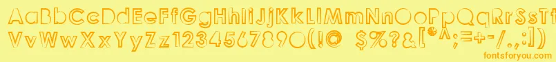 GoonberryLight2 Font – Orange Fonts on Yellow Background