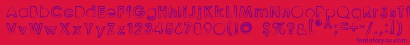 Шрифт GoonberryLight2 – фиолетовые шрифты на красном фоне