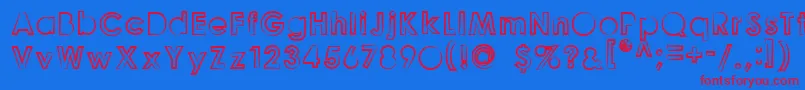 GoonberryLight2 Font – Red Fonts on Blue Background