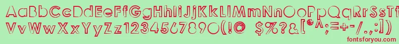 GoonberryLight2 Font – Red Fonts on Green Background