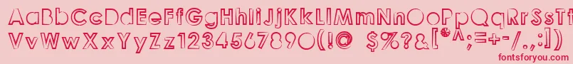 GoonberryLight2 Font – Red Fonts on Pink Background