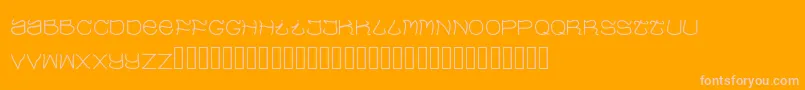 Evaow Font – Pink Fonts on Orange Background