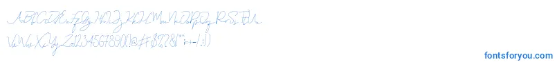 Eveline Cara-Schriftart – Blaue Schriften