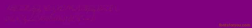 Eveline Cara Font – Brown Fonts on Purple Background