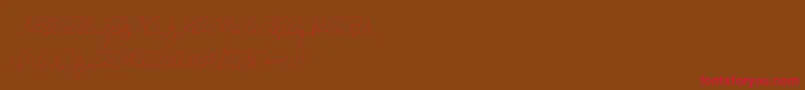 Eveline Cara-Schriftart – Rote Schriften auf braunem Hintergrund