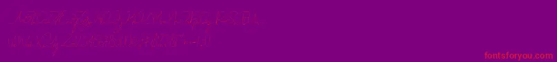 Police Eveline Cara – polices rouges sur fond violet