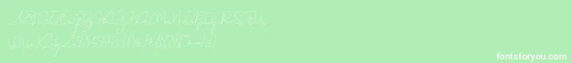 Eveline Cara Font – White Fonts on Green Background