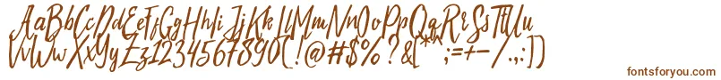 Шрифт Evelyne Typeface Free Demo – коричневые шрифты на белом фоне