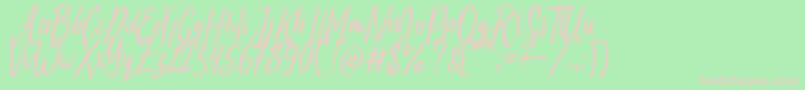 Evelyne Typeface Free Demo Font – Pink Fonts on Green Background