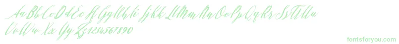 Evelyne Font – Green Fonts on White Background