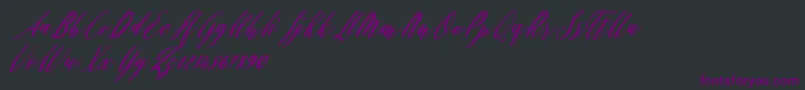 Evelyne Font – Purple Fonts on Black Background