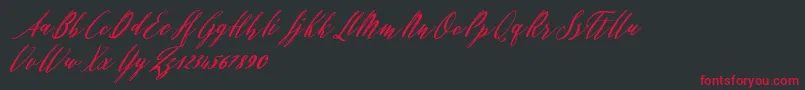 Evelyne Font – Red Fonts on Black Background