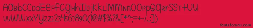 Even More Mixed Up   Font – Black Fonts on Red Background