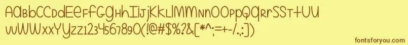 Even More Mixed Up   Font – Brown Fonts on Yellow Background