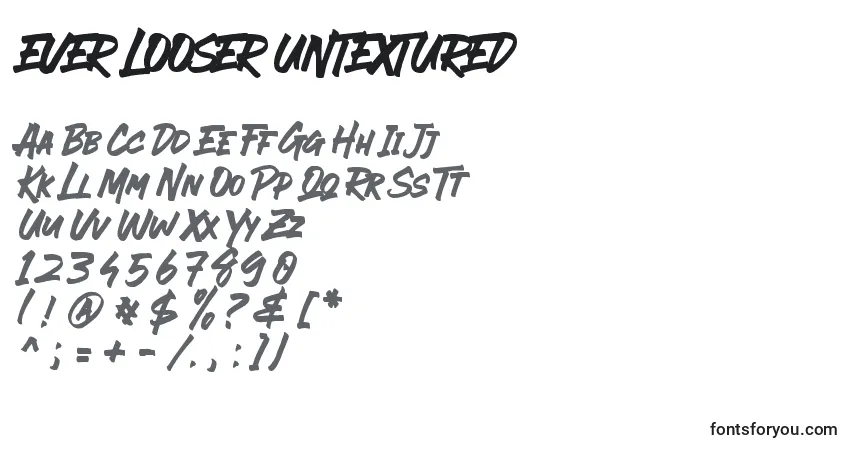 Шрифт EVER LOOSER UNTEXTURED – алфавит, цифры, специальные символы